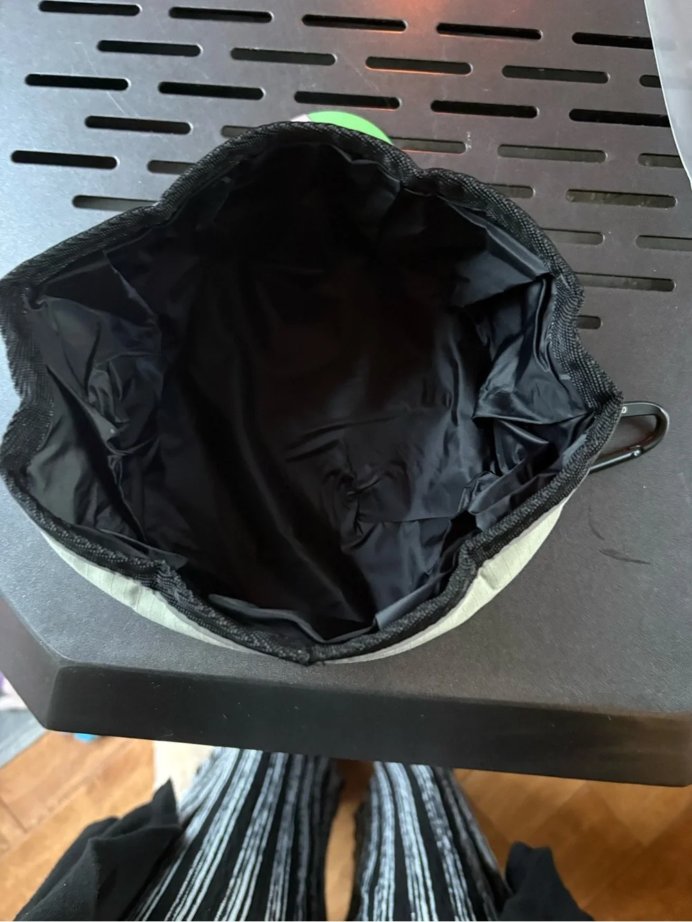 Portable water bowl for animals! Zips up easy and attaches to anything